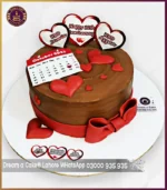Forever Yours Anniversary Calendar Cake in Lahore - Image 2