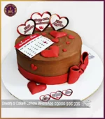 Forever Yours Anniversary Calendar Cake in Lahore - Image 3