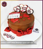 Forever Yours Anniversary Calendar Cake in Lahore - Image 4