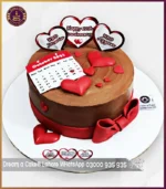 Forever Yours Anniversary Calendar Cake in Lahore - Image 5