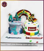 Double Delight Mermaid And Lego Theme Cake in Lahore