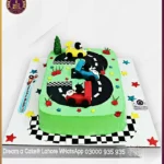 Speedy Celebration Racing Track Car Cake for 3rd Birthday in Lahore