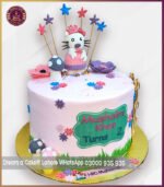 Customized Hello Kitty Birthday Cake with Floral Garden Theme in Lahore - Image 2