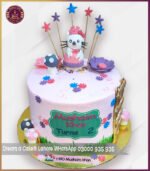 Customized Hello Kitty Birthday Cake with Floral Garden Theme in Lahore - Image 4