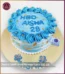 Minimal Blue Rosette Birthday Cake in Lahore