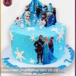 Elegant Frozen Theme Birthday Cake in Lahore