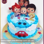 Cocomelon Car Theme Kids Birthday Cake in Lahore