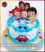 Cocomelon Car Theme Kids Birthday Cake in Lahore