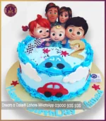 Cocomelon Car Theme Kids Birthday Cake in Lahore