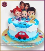 Cocomelon Car Theme Kids Birthday Cake in Lahore