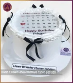 Black and White Classic Vintage Reveal Burn Away Cake in Lahore