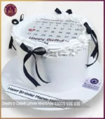 Black and White Classic Vintage Reveal Burn Away Cake in Lahore