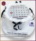 Black and White Classic Vintage Reveal Burn Away Cake in Lahore