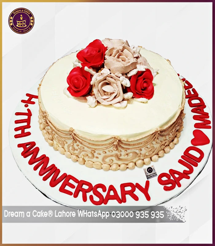 Pleasing Fresh Flowers Two Tier Wedding Cake in Lahore Dream a Cake