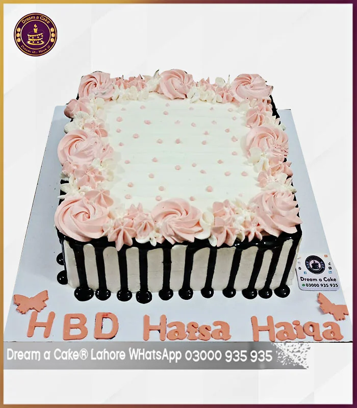 Floral Pearls Cake for Birthday in Lahore Dream a Cake