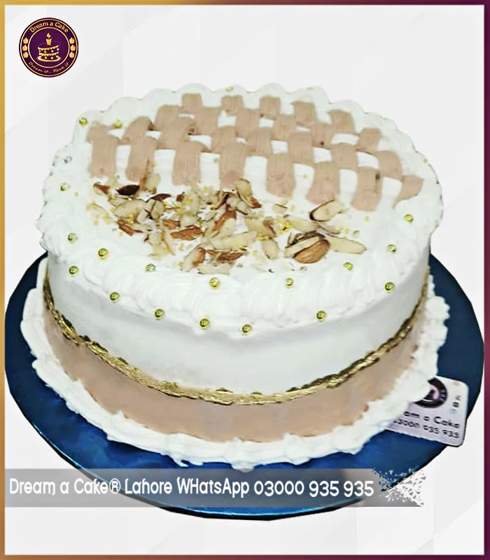 Almond Rumble Fault Line Flavored Cake in Lahore